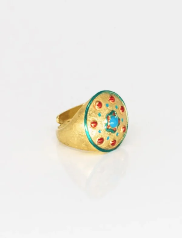 Crisafi Gioielli Anello Scudo Paladino Smaltato - Terra del Sole> Anelli