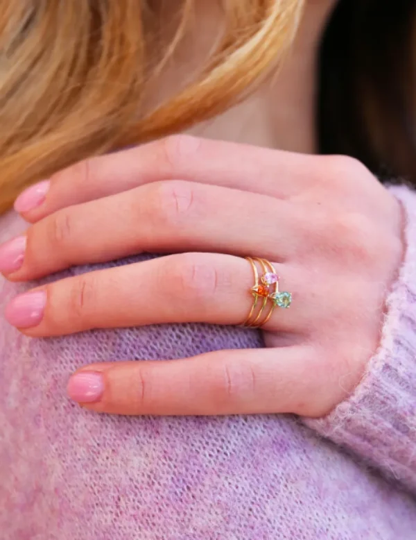 Crisafi Gioielli Anello Zaffiri Oro 18 KT> Anelli