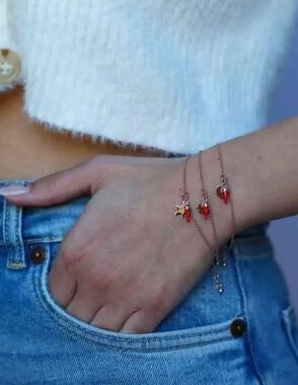 Crisafi Gioielli Bracciale Micro Cornetto con Elemento> Bracciali