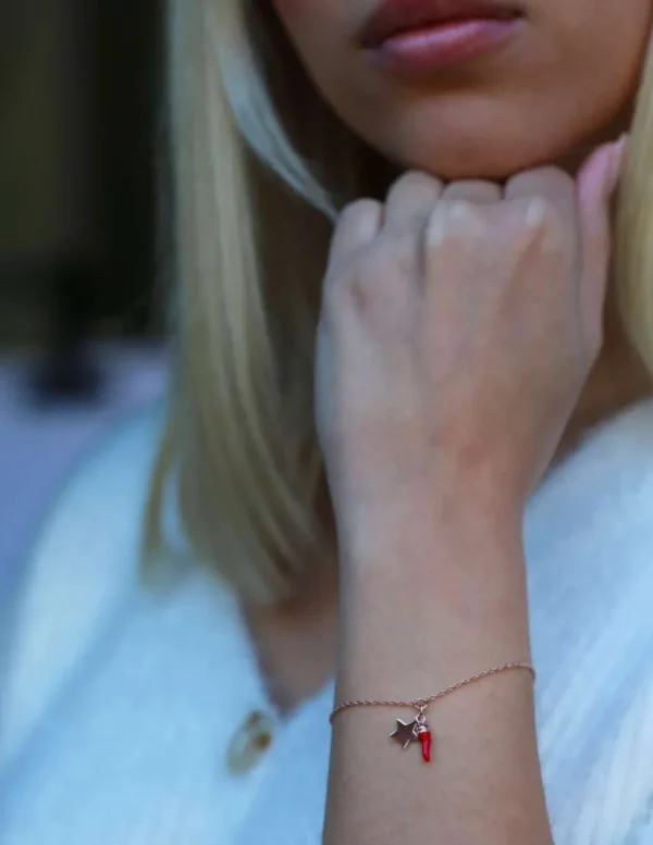 Crisafi Gioielli Bracciale Micro Cornetto con Elemento> Bracciali