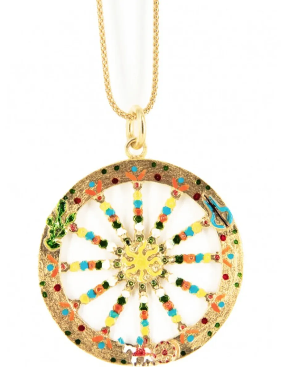 collana_ciondolo_ruota_ca_2.webp Crisafi Gioielli Collana Ciondolo Ruota Carretto Siciliano Grande Smaltato - Terra del Sole> Collane