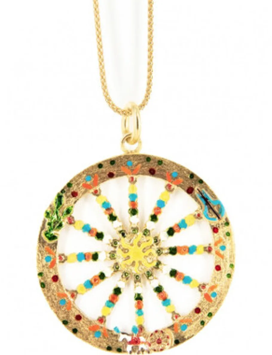 collana_ciondolo_ruota_ca_3.webp Crisafi Gioielli Collana Ciondolo Ruota Carretto Siciliano Grande Smaltato - Terra del Sole> Collane