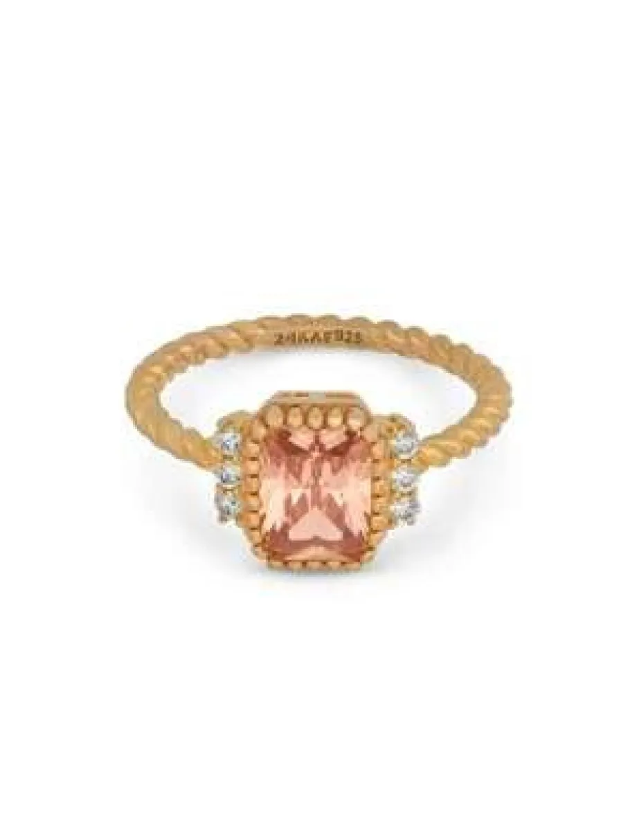 kae_anello_rettangolo_ar_1.webp Crisafi Gioielli 24 Kae Anello Rettangolo Arancio Pastello> 24 Kae