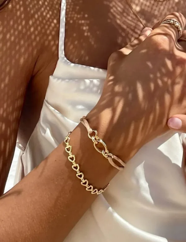 Crisafi Gioielli 24 Kae Bracciale Cuoricini> 24 Kae