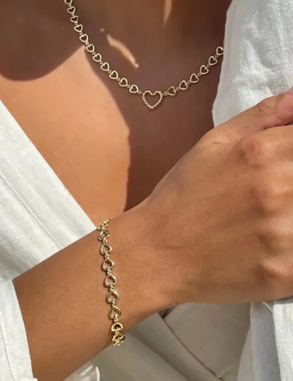 Crisafi Gioielli 24 Kae Bracciale Cuoricini> 24 Kae