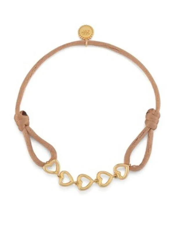 Crisafi Gioielli 24Kae Bracciale Raso Cuoricini> 24 Kae