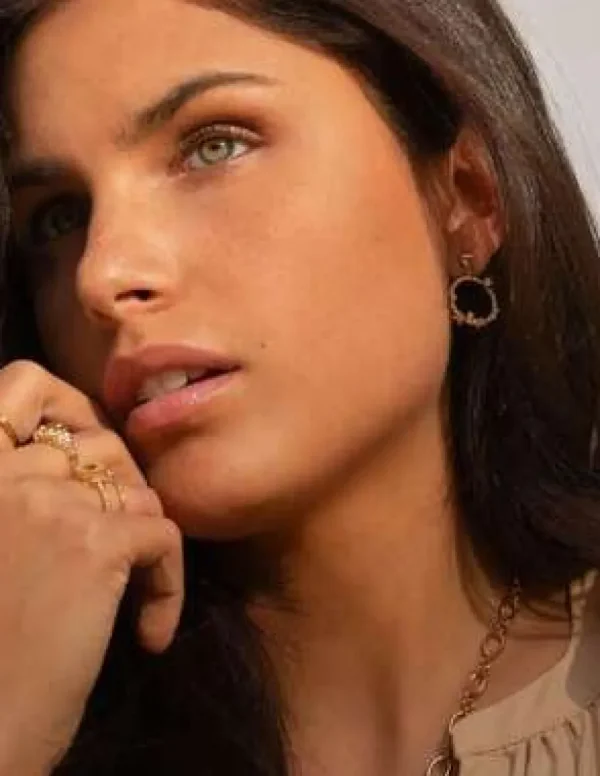Crisafi Gioielli 24 Kae Orecchini Cerchio e Pietre Pastello> 24 Kae