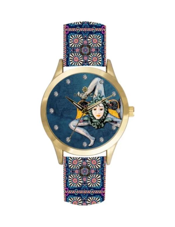 Crisafi Gioielli Orologio Mizzica La Trinacria Blu MB135> Mizzica Time Orologi