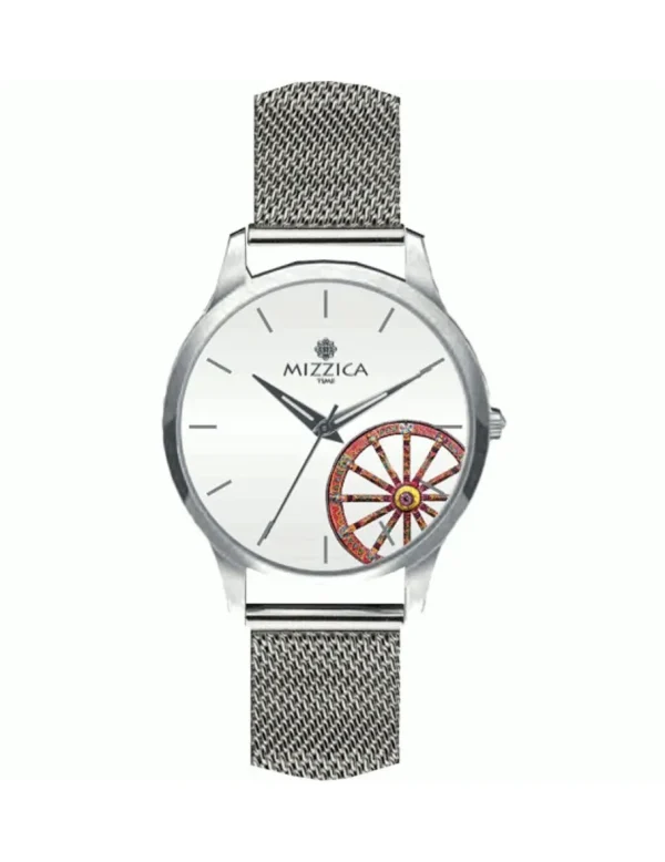 Crisafi Gioielli Orologio Mizzica Uomo La Ruota Bianco MU102> Mizzica Time Orologi