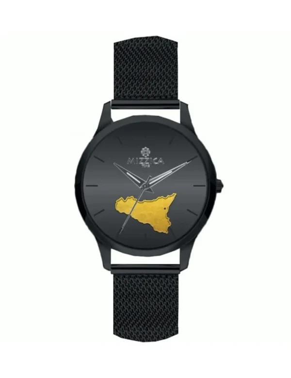 Crisafi Gioielli Orologio Mizzica Uomo La Sicilia Nero MU201> Mizzica Time Orologi