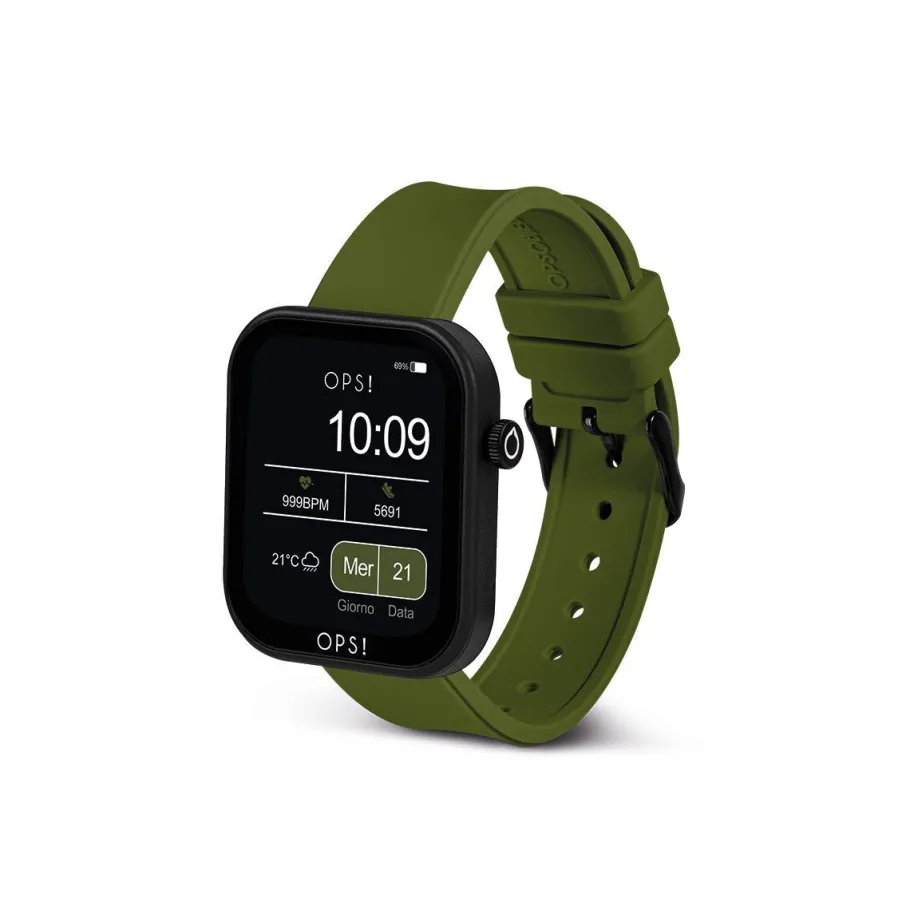 smartwatch_active_call_ve_4.webp Crisafi Gioielli Smartwatch Active Call Verde Militare> Ops Smartwatch